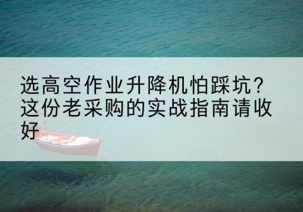 格尔木高空作业升降机厂家推荐-选高空作业升降机怕踩坑？这份老采购的实战指南请收好